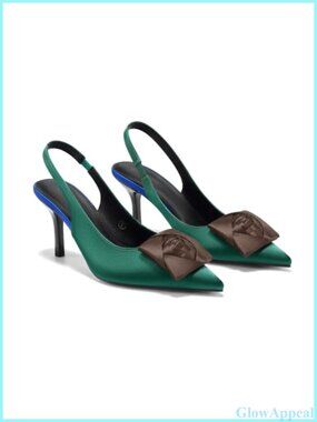 Coutgo Womens Slingback Pointed Toe High Heel Dress Pumps Shoes